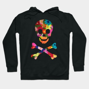 Flower Skull and Crossbones Hoodie